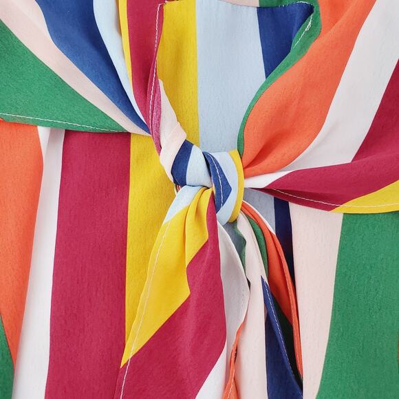 Willow & Root Sleeveless Halter Style Top Ties To Front Women’s M Shirt Striped - Picture 3 of 9